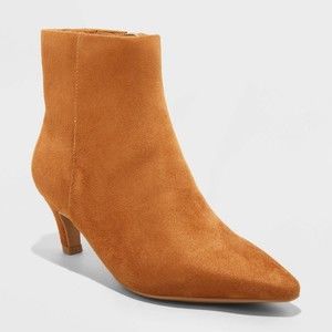 A New Day Taylor Kitten Heel Ankle Boots | Tan | Size 7 | NWT